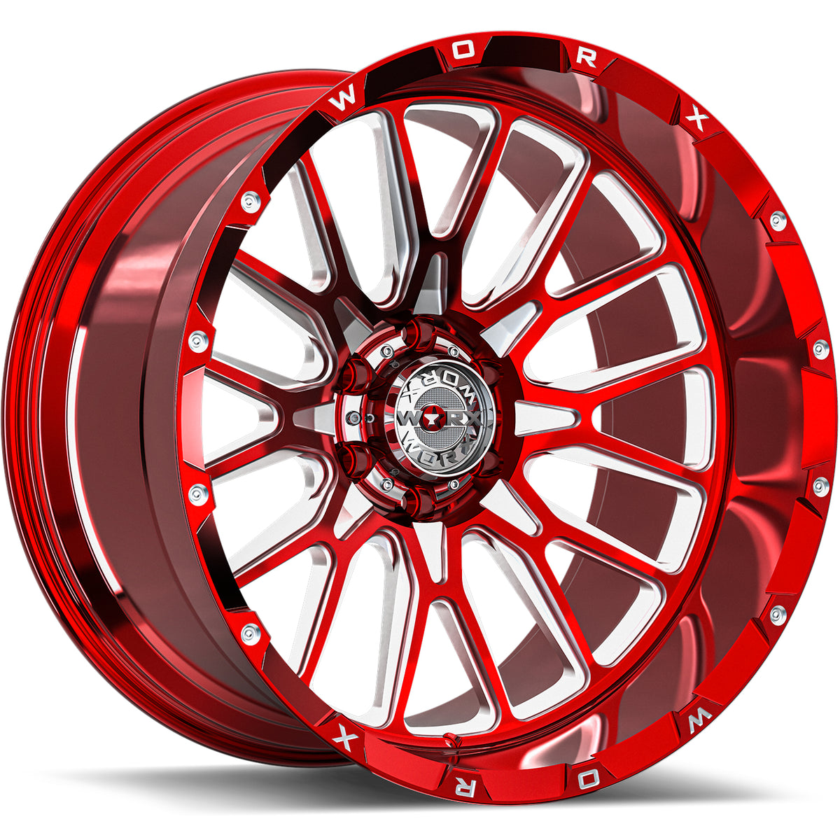 Worx Forged WF818 Polished Red Wheel
