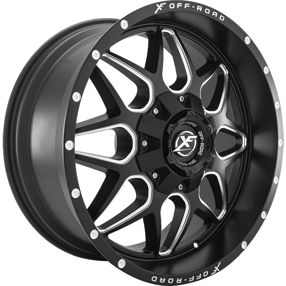 XF Offroad XF-202 Black Milled Wheel