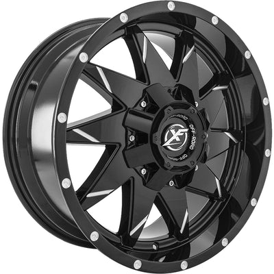 XF Offroad XF-208 Black Milled Wheel
