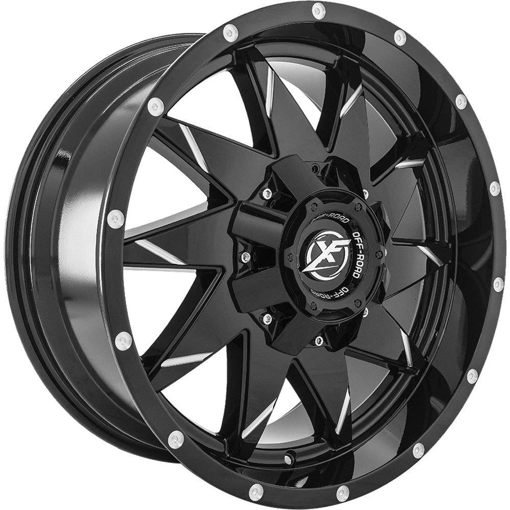XF Offroad XF-208 Black Milled Wheel