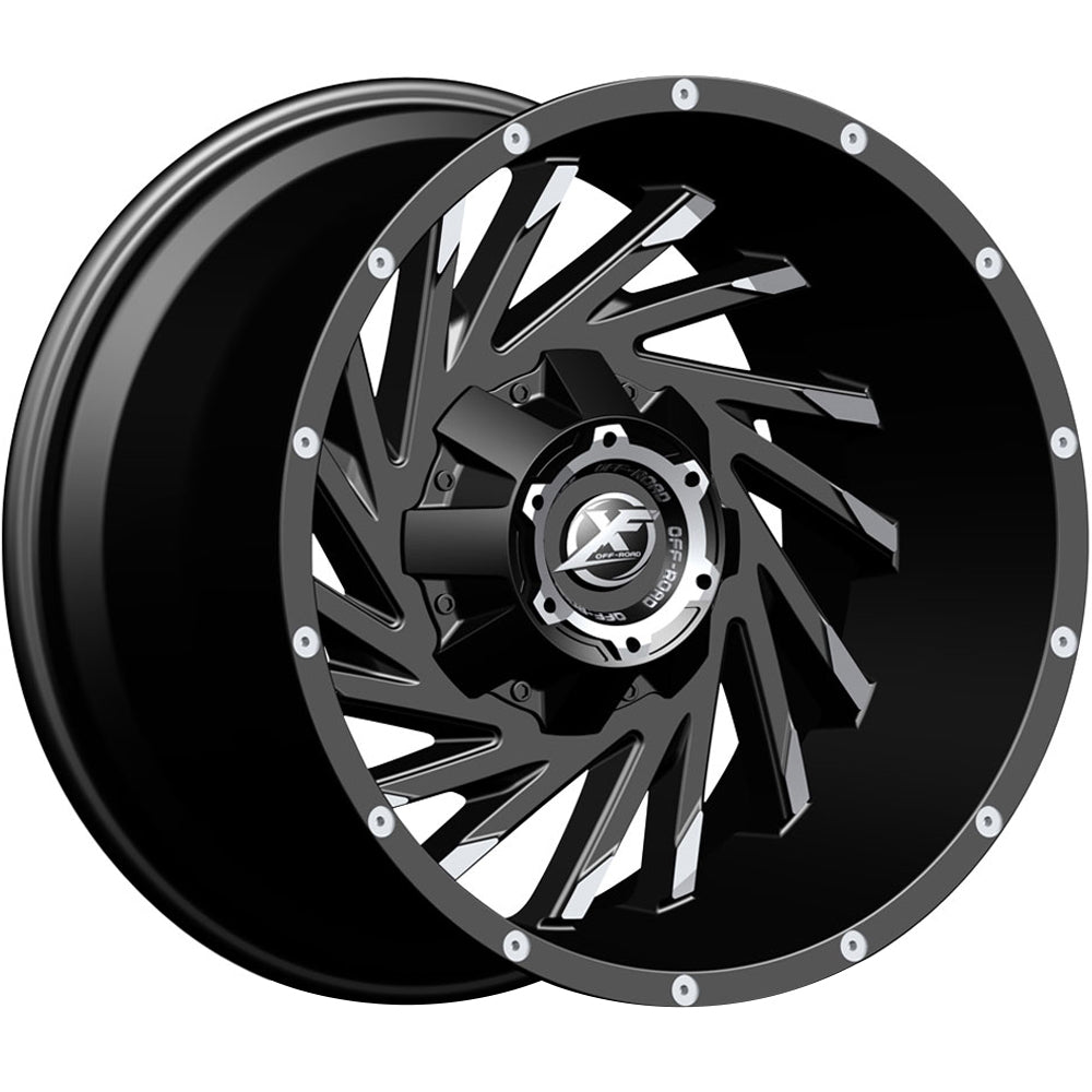 XF Offroad XF-209 Black Machined Wheel