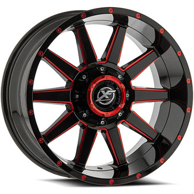 XF Offroad XF-219 Black Red Milled Wheel