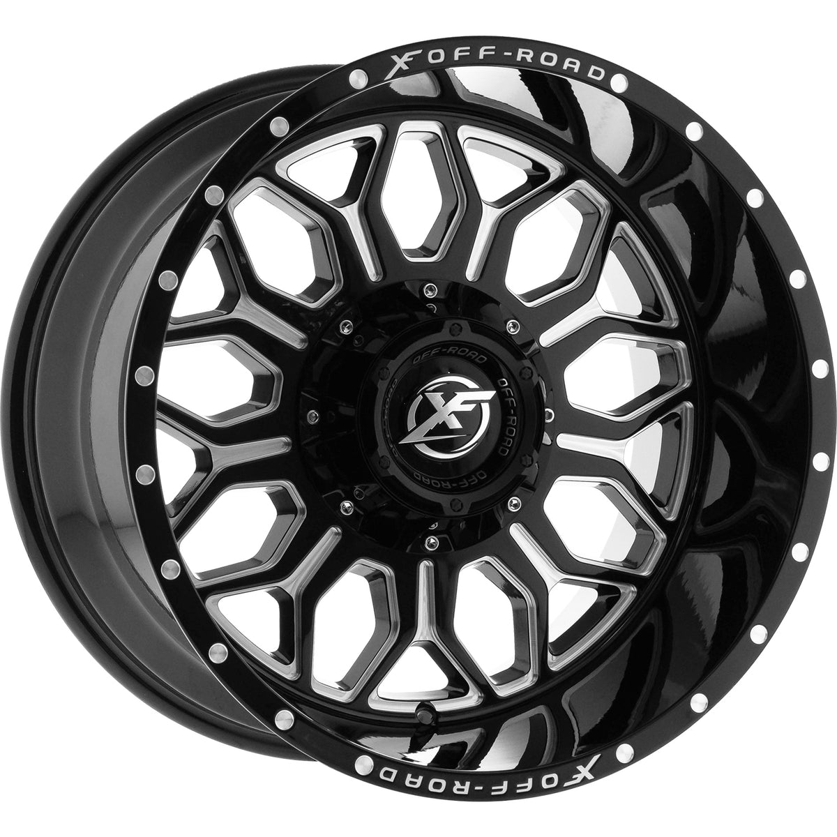 XF Offroad XF-227 Black Milled Wheel