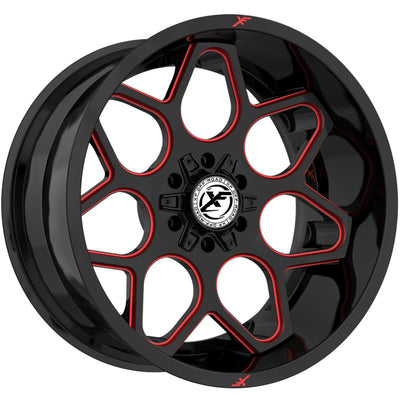 XF Offroad XF-233 Black Red Milled Wheel