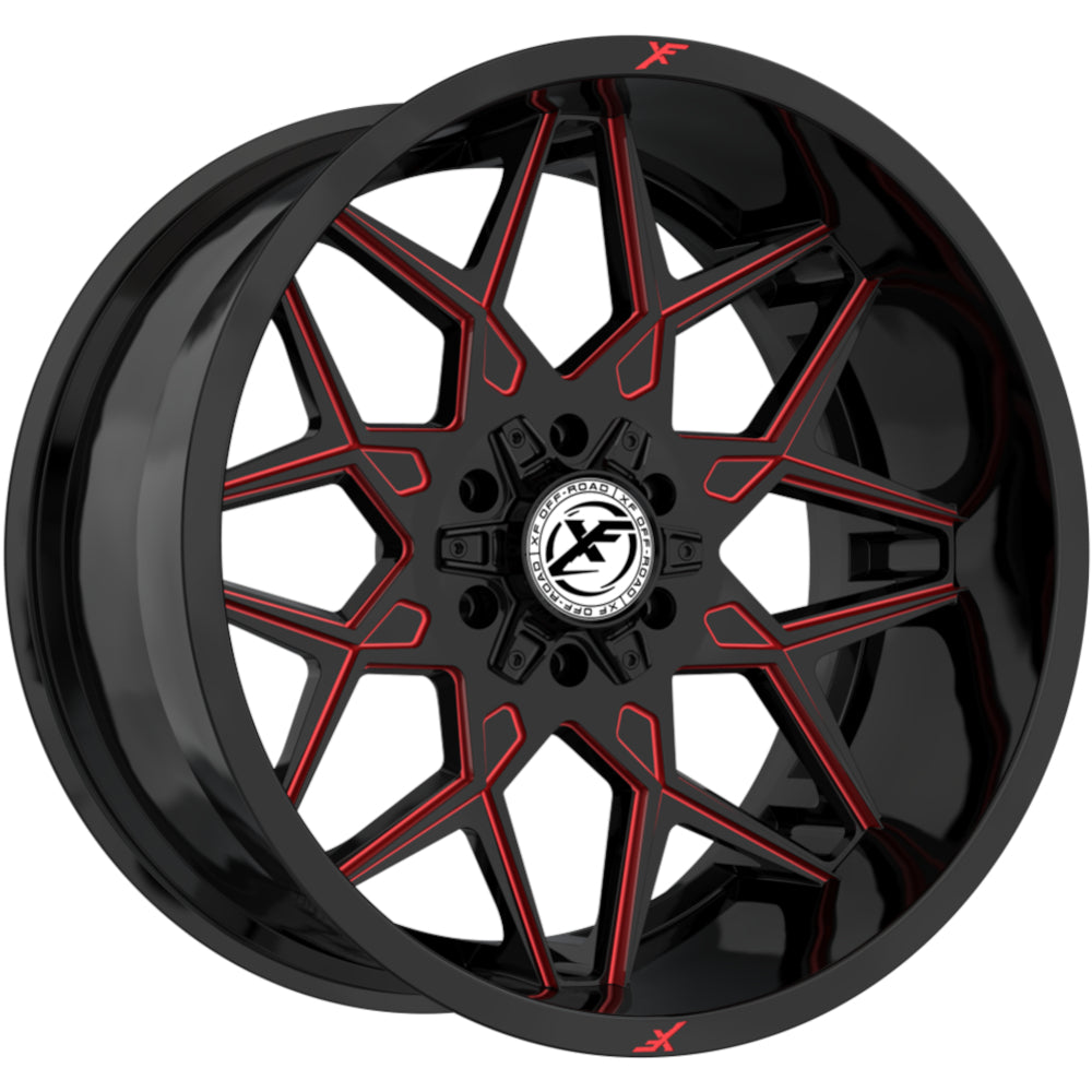 XF Offroad XF-238 Black Red Milled Wheel