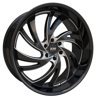 XM Street XM-616 Black Milled Wheel