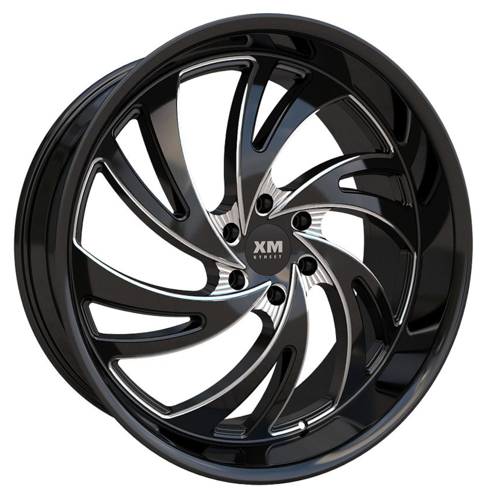XM Street XM-616 Black Milled Wheel