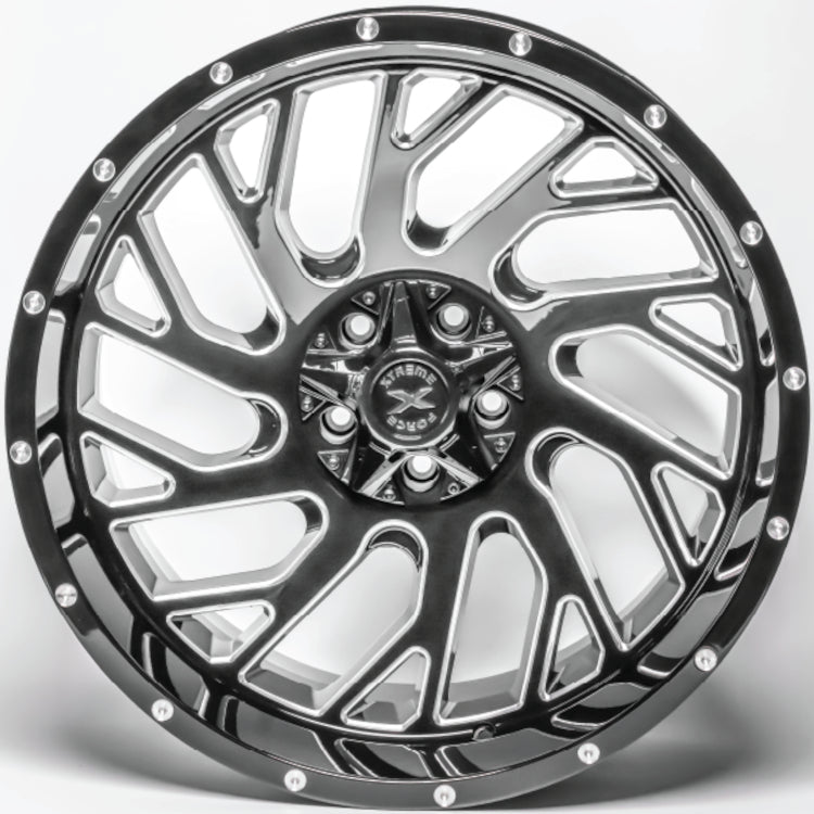 Xtreme Force XF8 Black Milled Wheel