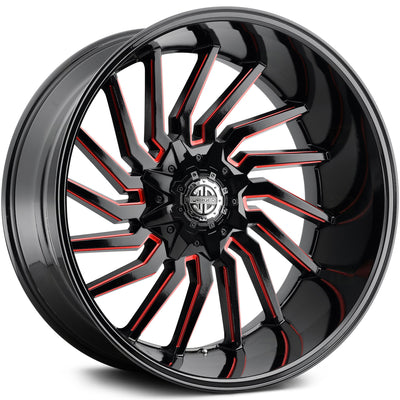 Xtreme Forged XF16 Black Red Milled Wheel