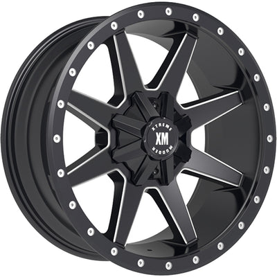 Xtreme Mudder XM-304 Black Milled Wheel