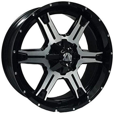Xtreme Mudder XM-305 Black Machined Wheel