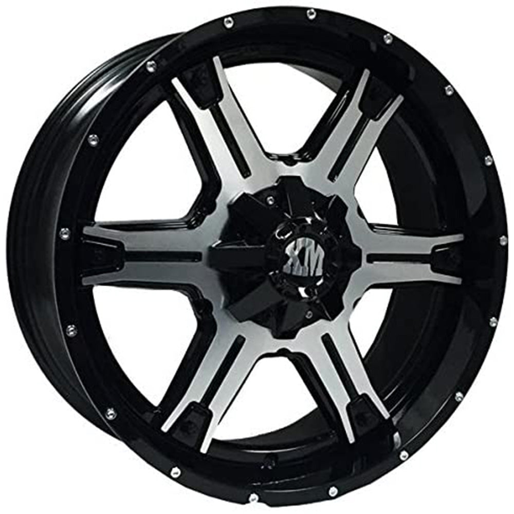 Xtreme Mudder XM-305 Black Machined Wheel