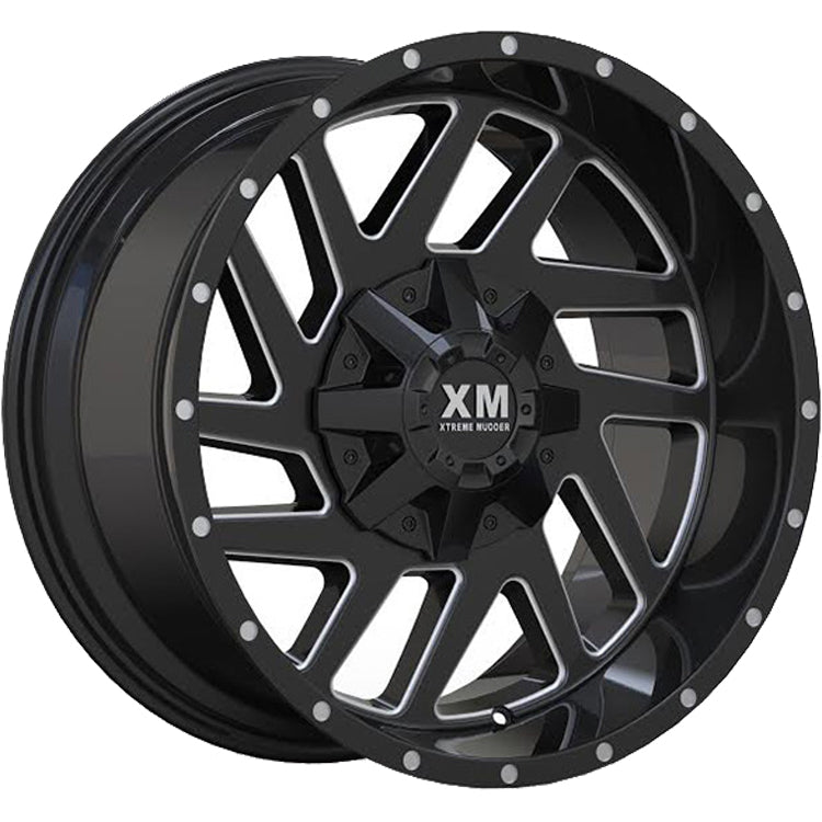 Xtreme Mudder XM-310 Black Milled Wheel