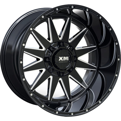 Xtreme Mudder XM-312 Black Milled Wheel