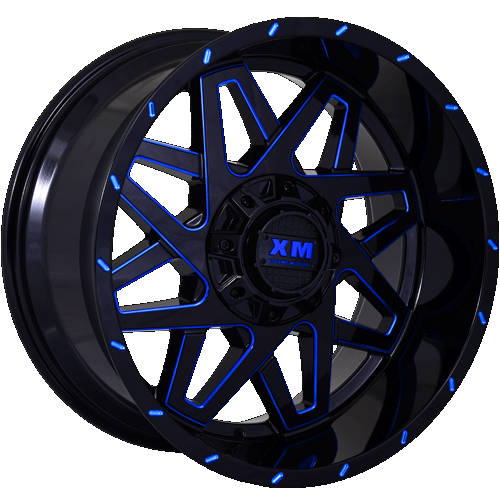 Xtreme Mudder XM-313 Black Blue Milled Wheel