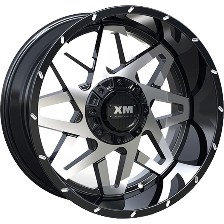 Xtreme Mudder XM-313 Black Machined Wheel