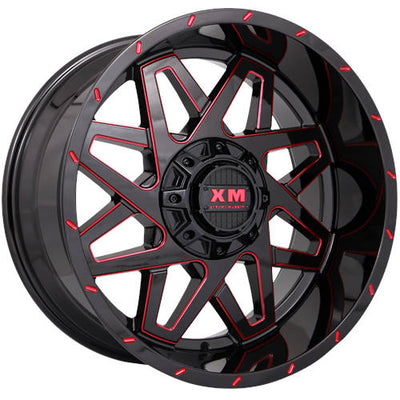 Xtreme Mudder XM-313 Black Red Milled Wheel