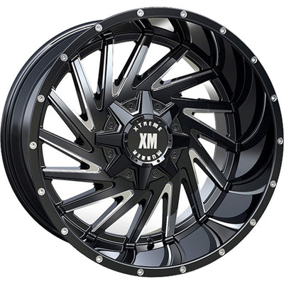 Xtreme Mudder XM-316 Black Milled Wheel