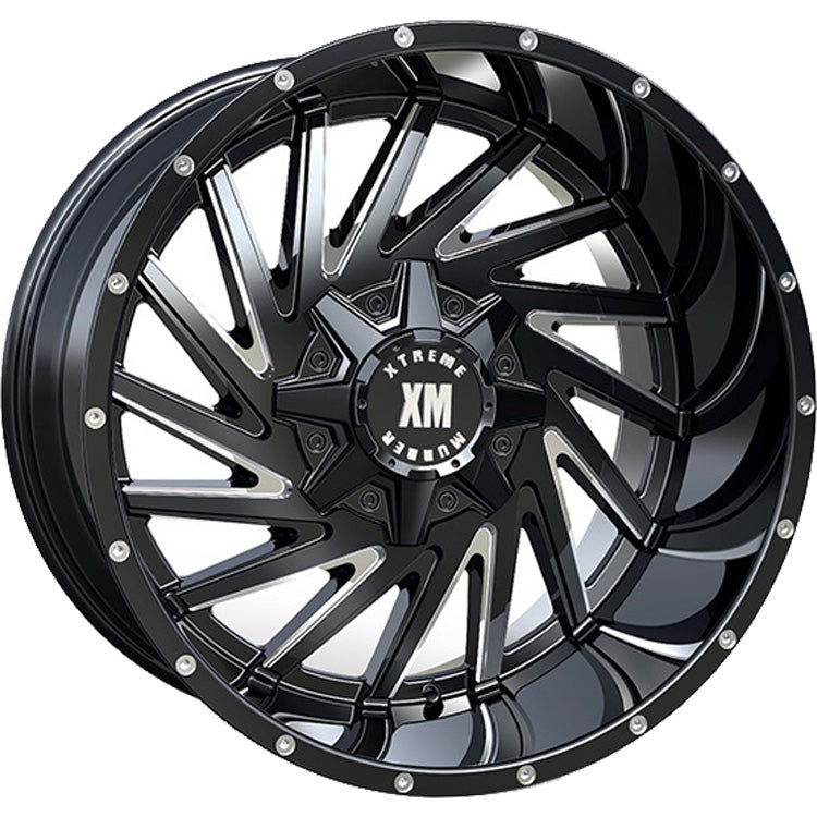 Xtreme Mudder XM-316 Black Milled Wheel