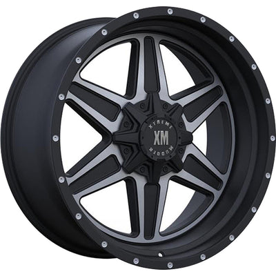 Xtreme Mudder XM-317 Black Machined Wheel