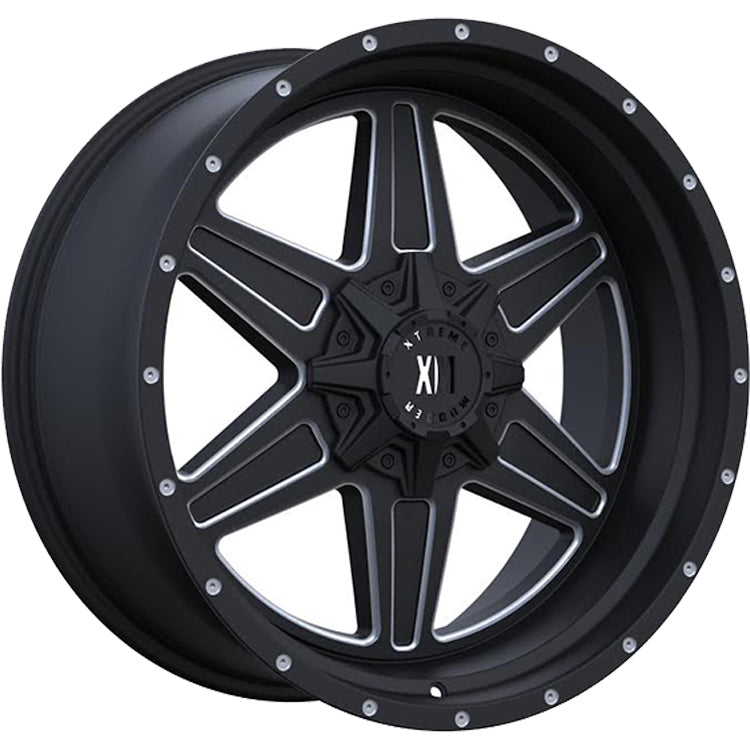 Xtreme Mudder XM-317 Black Milled Wheel