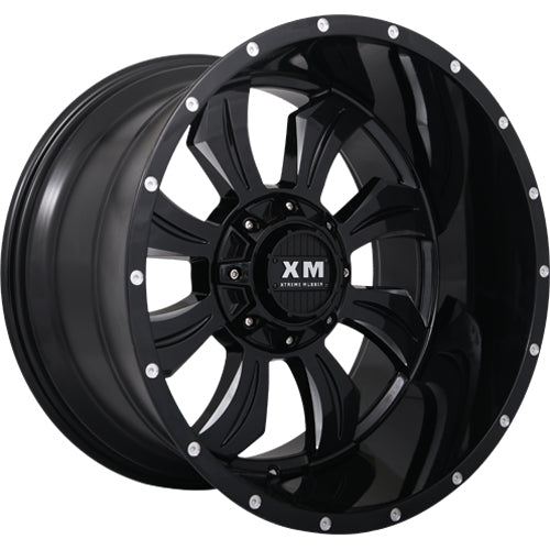 Xtreme Mudder XM-323 Black Milled Wheel