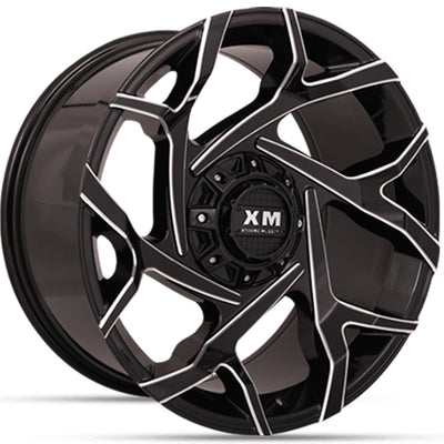 Xtreme Mudder XM-333 Black Milled Wheel