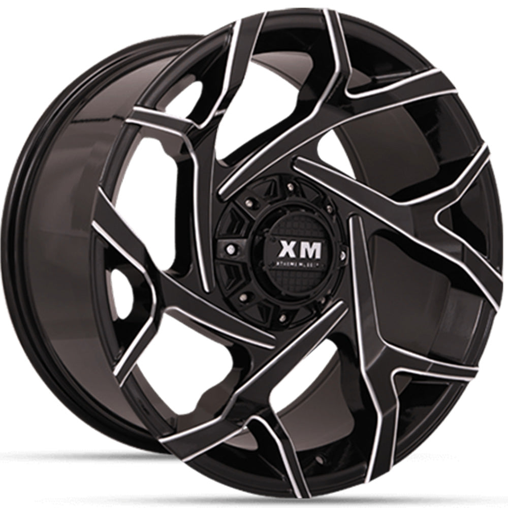 Xtreme Mudder XM-333 Black Milled Wheel