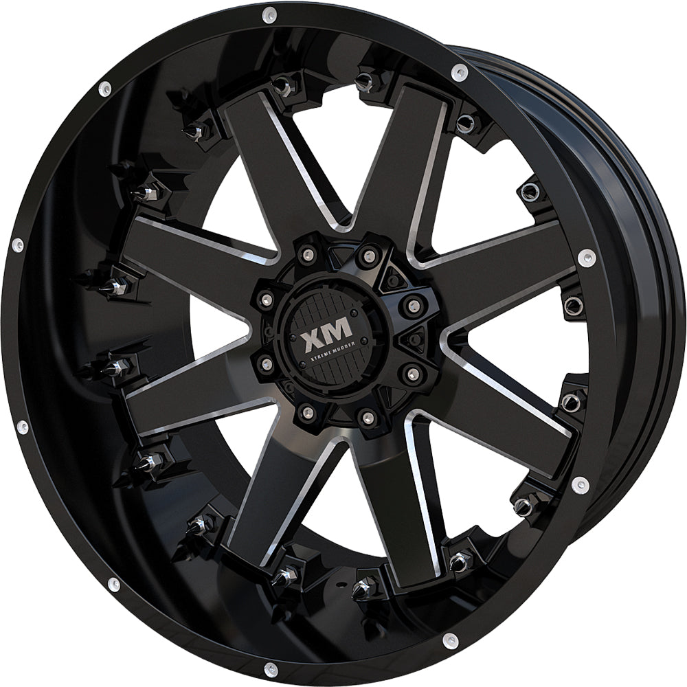Xtreme Mudder XM-334 Black Milled Wheel
