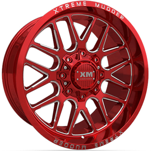 Xtreme Mudder XM-338 Red Milled Wheel