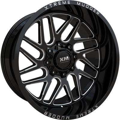 Xtreme Mudder XM-339 Black Milled Wheel