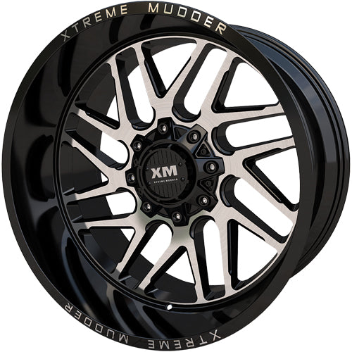 Xtreme Mudder XM-339 Black Machined Wheel