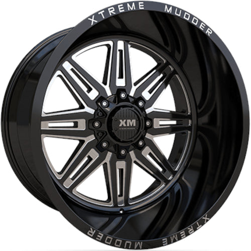 Xtreme Mudder XM-341 Black Milled Wheel