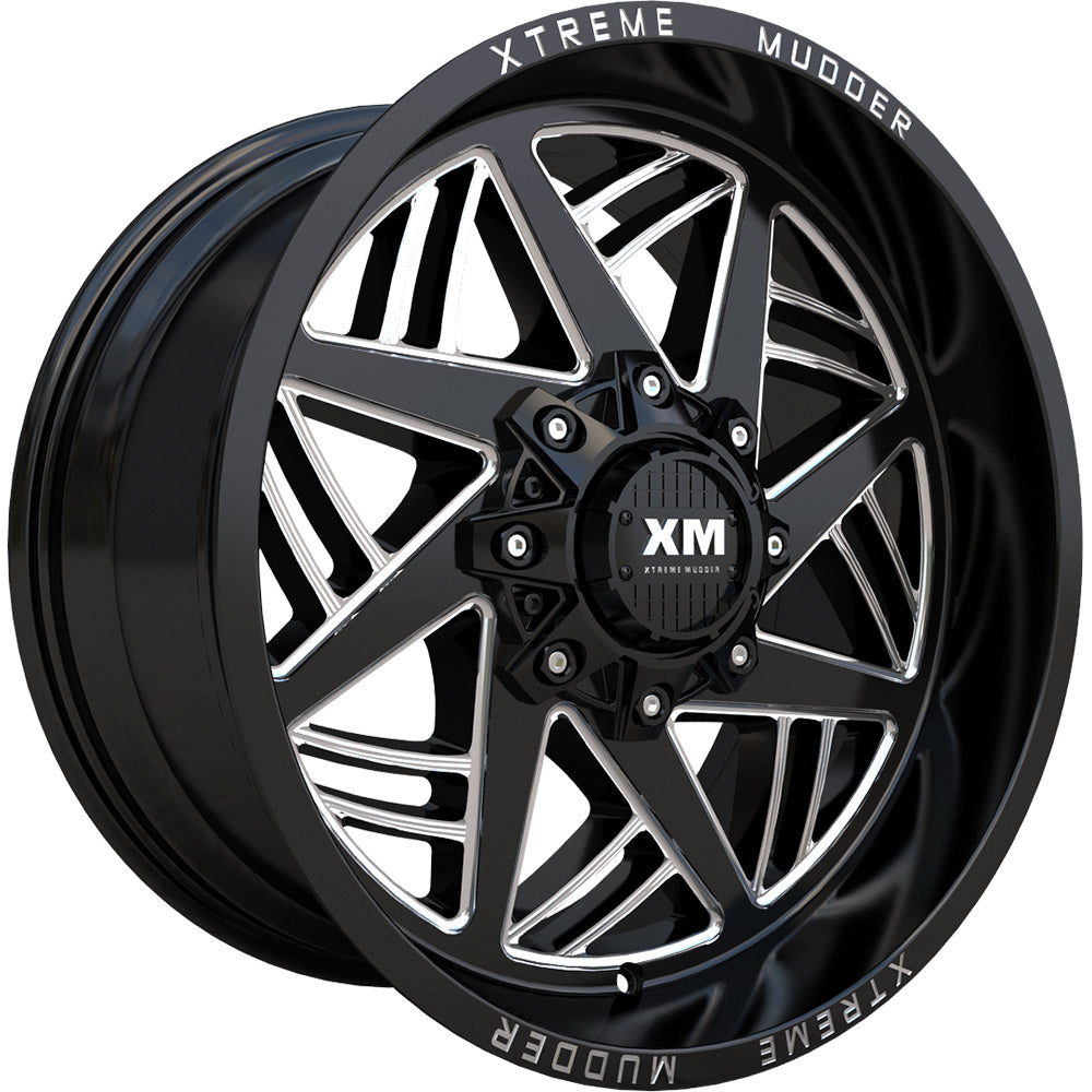 Xtreme Mudder XM-345 Black Milled Wheel