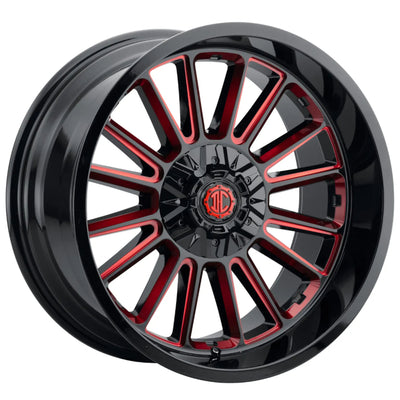 Xtreme NX-28 Black Red Milled Wheel