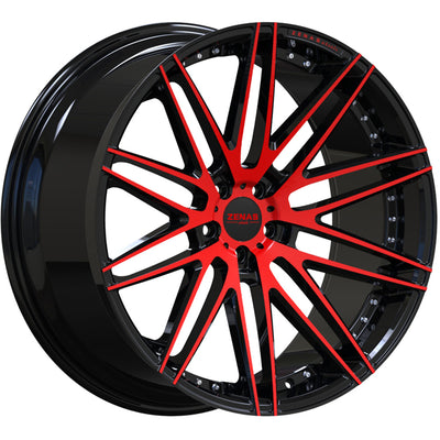 Zenas ZW01 Black Red Machined Wheel