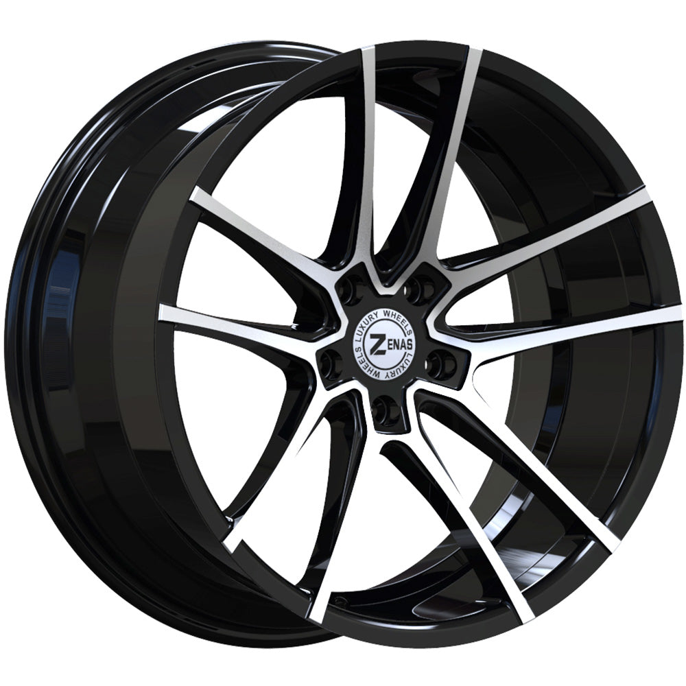 Zenas ZW12 Black Machined Wheel