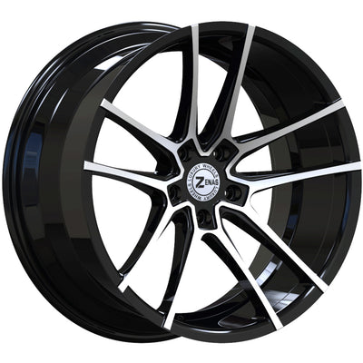 Zenas ZW12 Black Machined Wheel