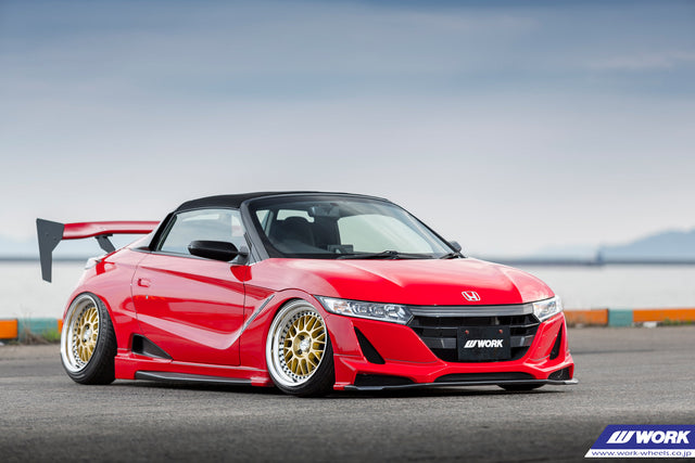 Red Honda Civic on Work Meister M1 3P Wheels