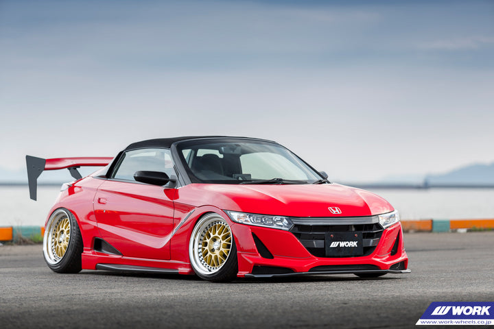 Red Honda Civic on Work Meister M1 3P Wheels