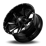 Hardrock Offroad Hardcore H703 20x10 -19mm Gloss Black Milled