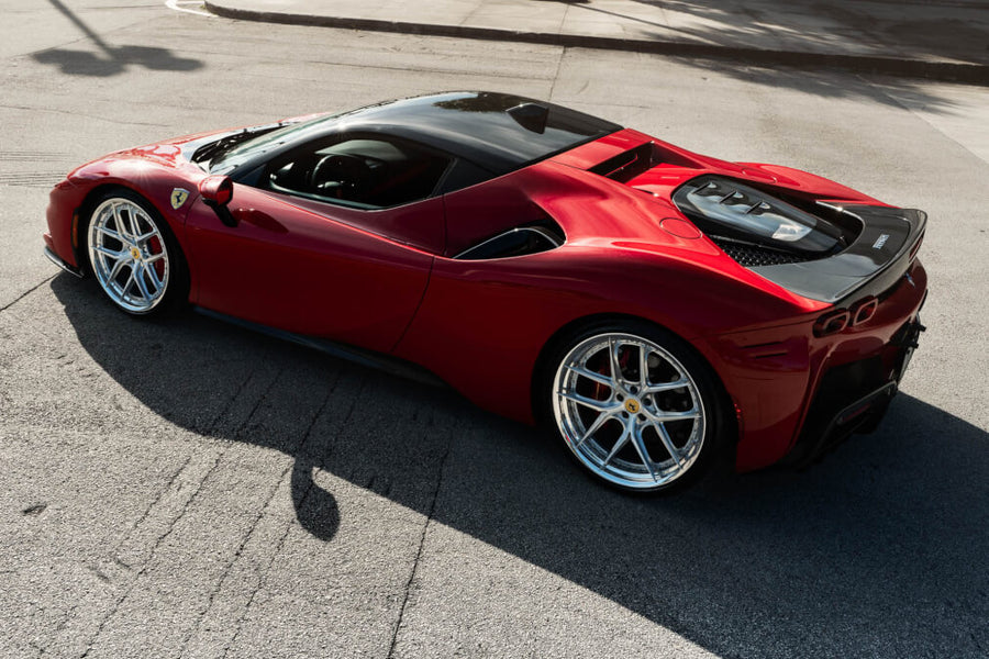 HRE S101SC forged wheel on Ferrari Sf90 Stradale Rosso Corsa