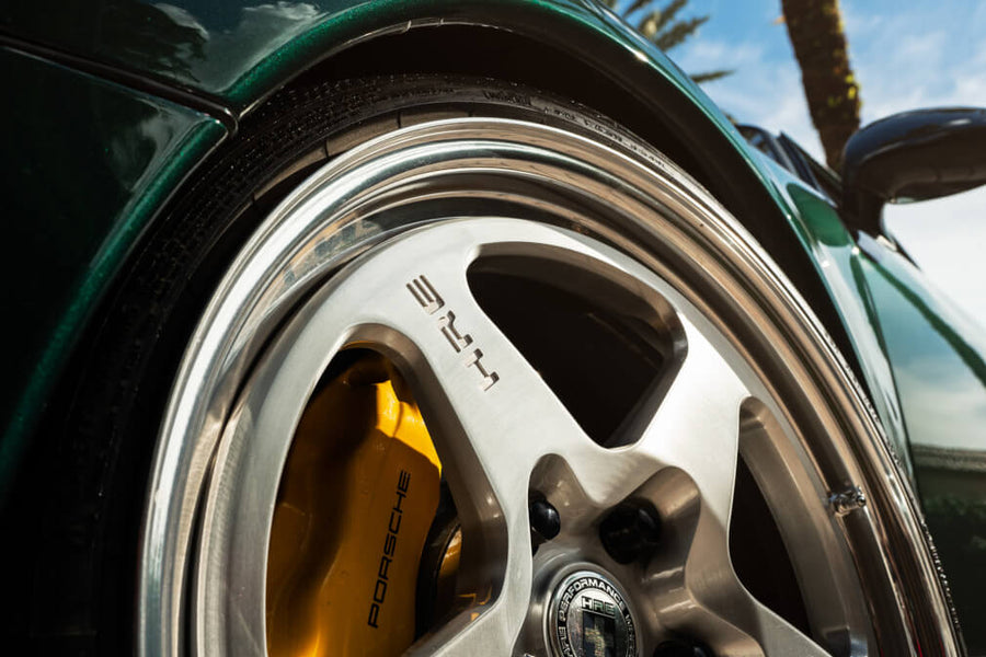 HRE 527 forged wheel on Porsche 993 Turbo S Forest Green Metallic