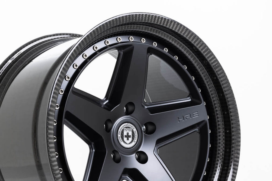 HRE 517 CRBN forged wheel on HRE Vintage 517 Crbn IN Satin Black Gloss Crbn