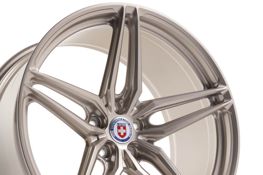 HRE P107SC forged wheel on HRE P107SC IN Gloss White Gold