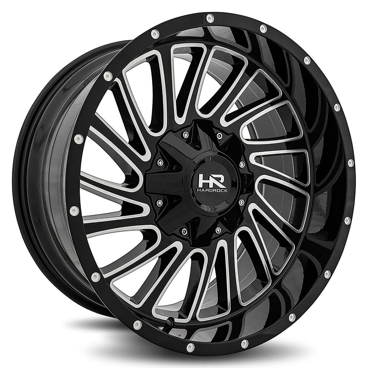 Hardrock H708 OVERDRIVE Black/Machined wheel