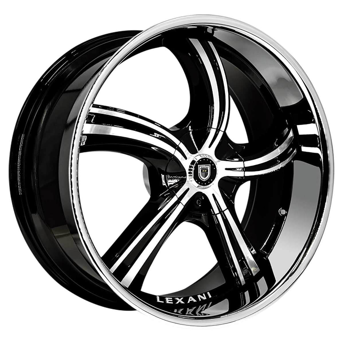 Lexani CINCO CVR Black/Machined/Chrome wheel