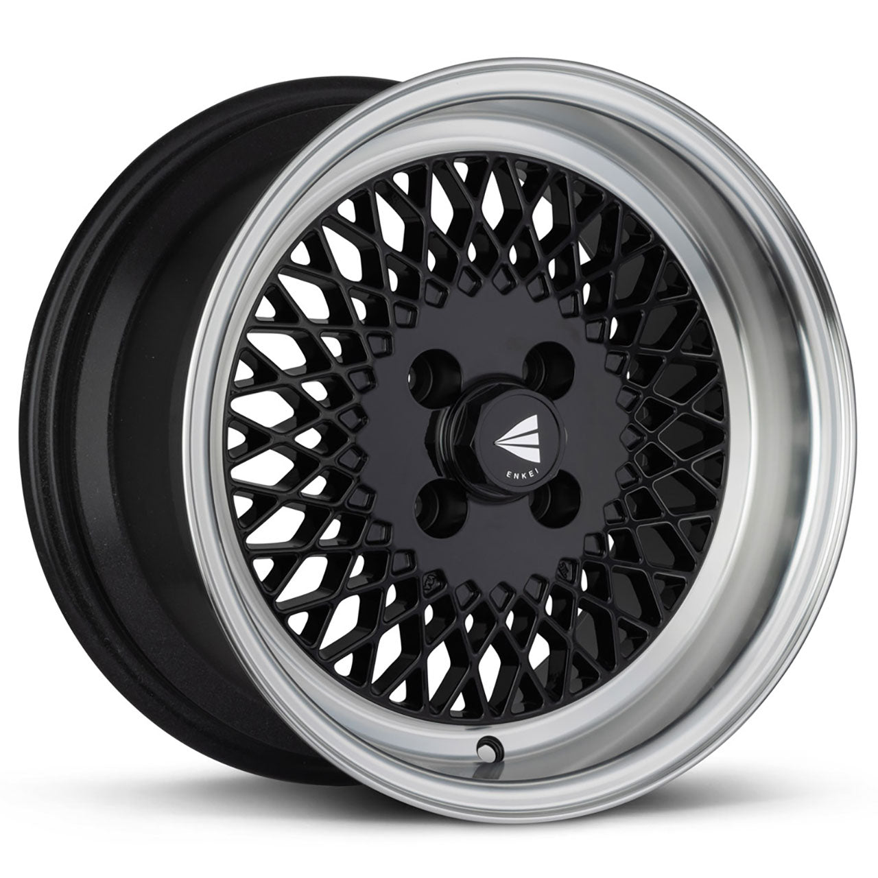 Enkei ENKEI92 Matte Black Center / Machined Lip