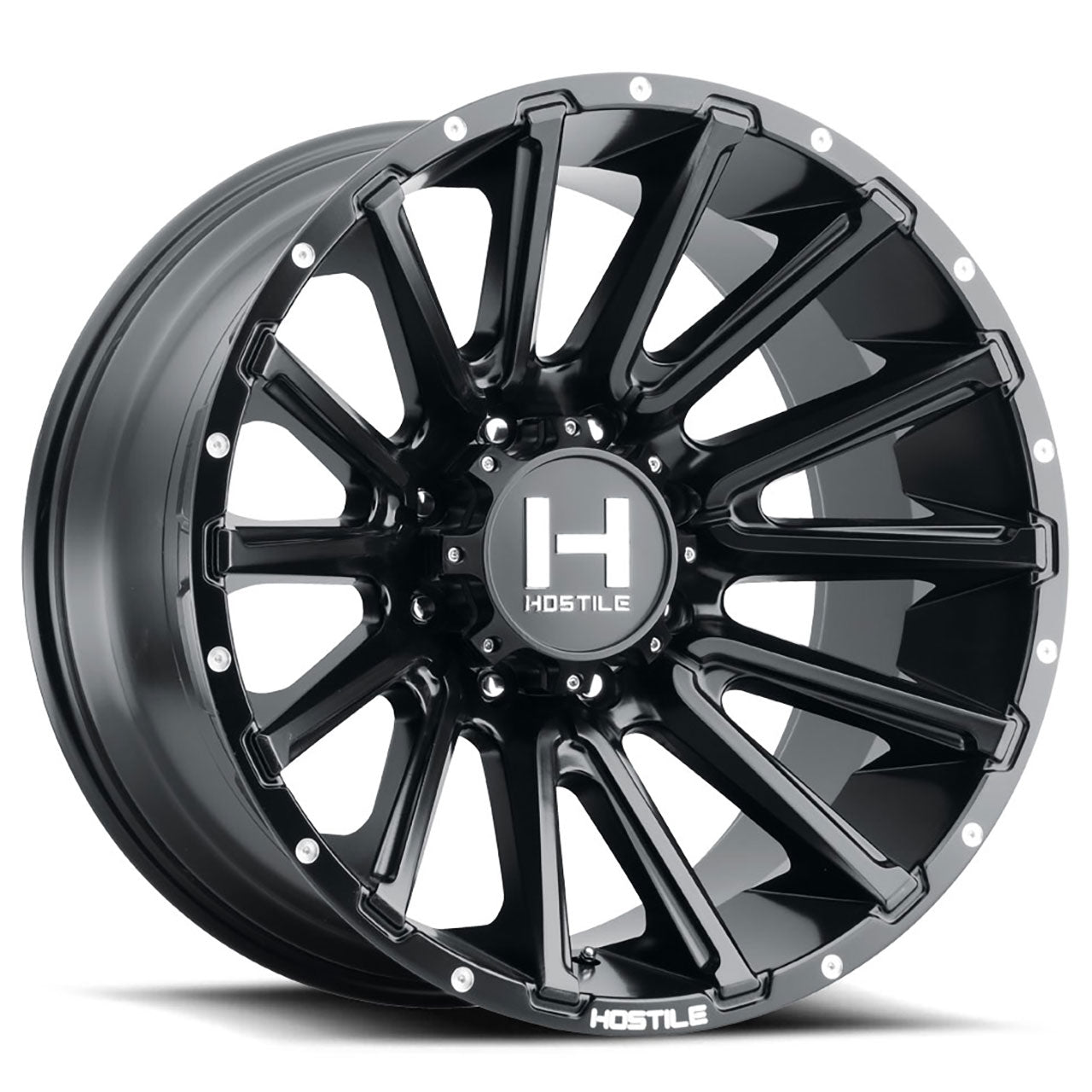 Hostile H123 TYPHOON 20X12 -44mm Satin Black – TFS Wheels