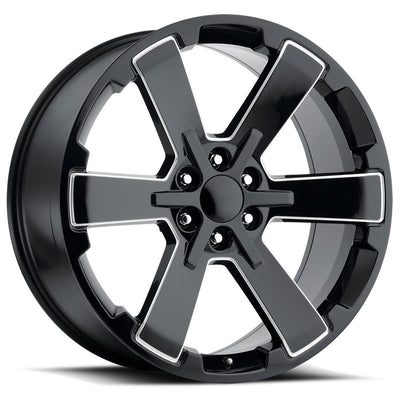 Factory Reproductions FR45 GMC DUEL 6 Black/Machined wheel